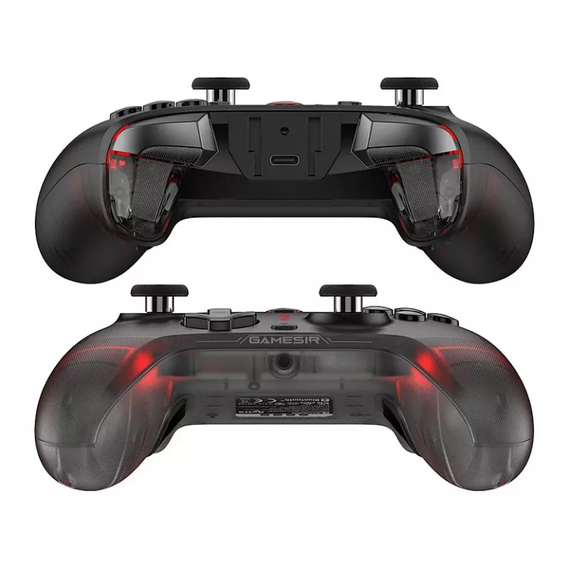 GameSir Cyclone 2 Tri-Mode juhtmevaba mängukontroller Hall Effect pulkade ja päästikutega, RGB-valgustusega, programmeeritavate tagumiste nuppudega, 6-teljelise güroskoobiga, 20h akuga - must