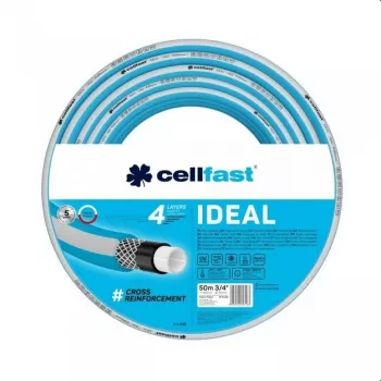 Aiavoolik - Cellfast IDEAL (10-262) - 20m, 1/2 tolli, 3-kihiline PVC, läbipaistev roheline kollase triibuga
