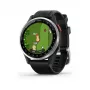 Garmin Approach S44 Silver Aluminium Bezel with Black Silicone Band