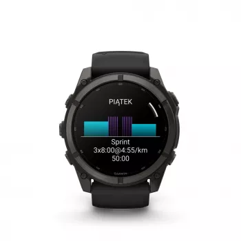 Garmin fenix 9 - 51mm, süsinikhalli DLC titaankerega ja musta silikoonrihmaga 010-04763-11