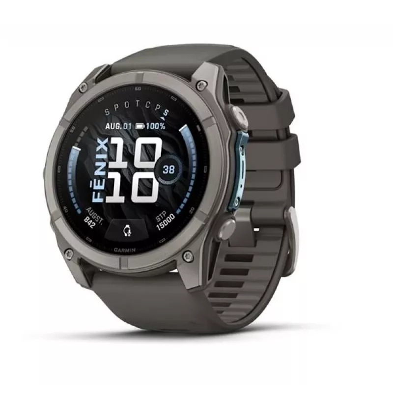 Garmin fenix 9 – 51 mm, titaan, Pebble Grey silikoonrihm 010-04763-01