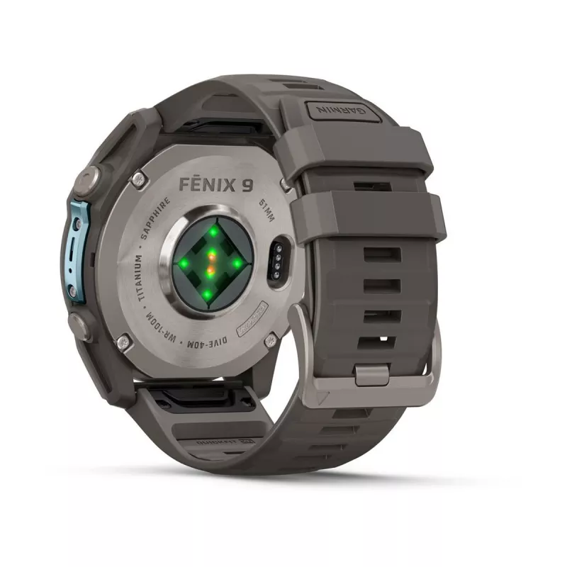 Garmin fenix 9 – 51 mm, titaan, Pebble Grey silikoonrihm 010-04763-01