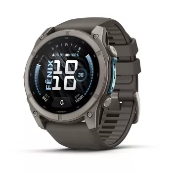 Garmin fenix 9 – 51 mm, titaan, Pebble Grey silikoonrihm 010-04763-01