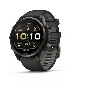 Garmin Fenix 9 Pro – 47mm süsinikhalli DLC titaankerega, musta/kivihalli silikoonrihmaga