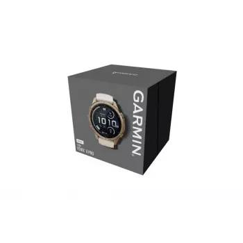 Garmin Fenix 9 Pro – inReach, 43mm Autumn Gold titaankere ja kreem/hallika Prantsuse halli silikoonrihmaga