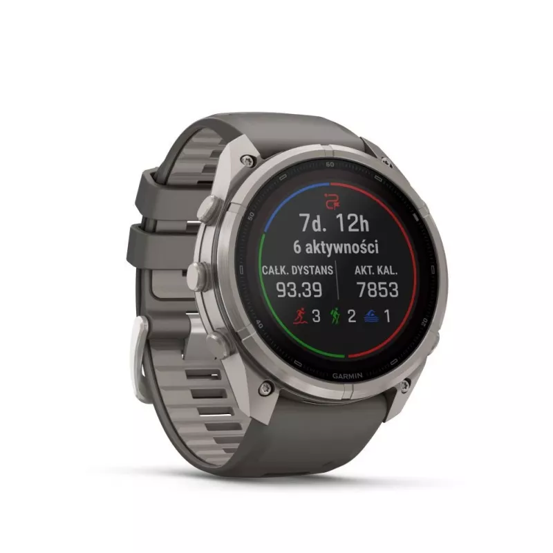 Garmin Fenix 9 Pro – inReach, Solar, 51mm titaankerega, pebble halli silikoonrihmaga