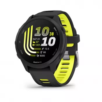 Garmin Forerunner 170 Music, musta ja musta/kollase (Amp Yellow) rihmaga