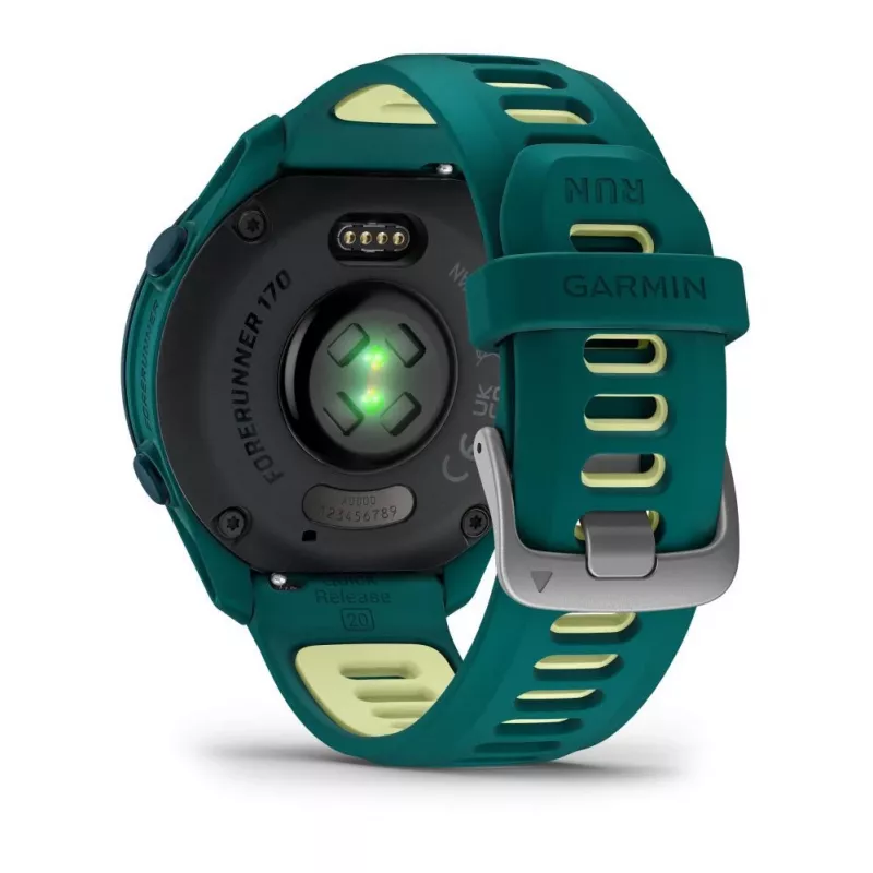 Garmin Forerunner 170 Music, Teal Green koos Teal Green/Citron käepaelaga