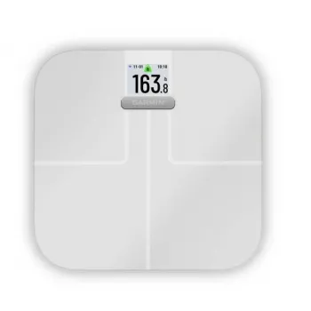 Garmin Index S2 Smart Scale (White) – Body Composition Analyzer with Wi-Fi, Bluetooth, Color LCD