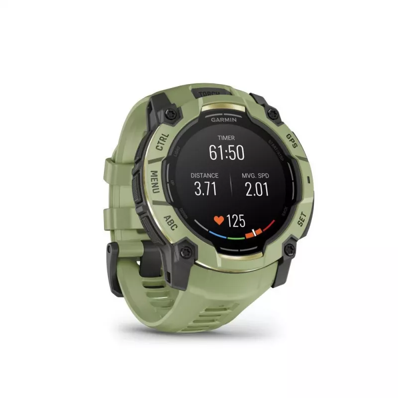 Garmin Instinct 3 50mm AMOLED Fern Green Smartwatch with Fern Green Silicone Band
