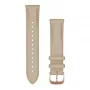 Garmin Quick Release rihm (20 mm) hele liiv Itaalia nahk, 18K roosakuldse PVD riistvaraga