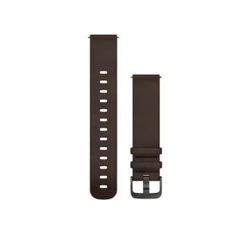 Garmin Quick Release rihmad (20 mm) tumepruun nahk, hõbedane riistvara