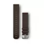 Garmin Quick Release rihmad (20 mm) tumepruun nahk, hõbedane riistvara