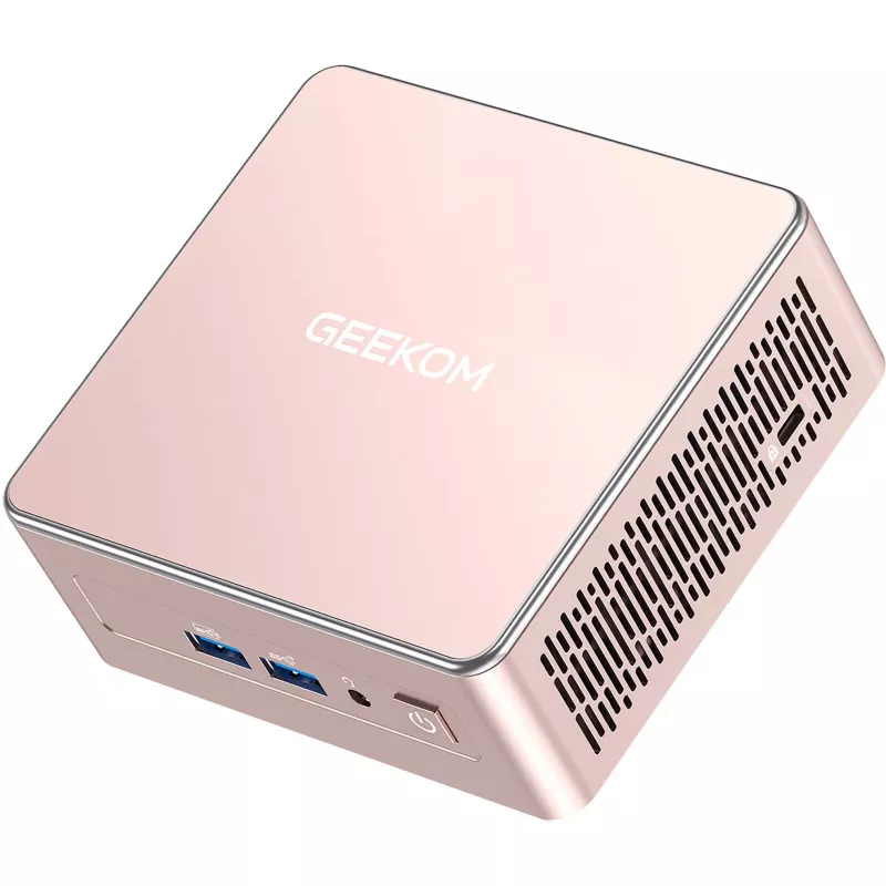 GEEKOM A5 Mini PC, AMD Ryzen 7 5800H, 32GB DDR4, 512GB SSD, Windows 11 Pro, Champagne