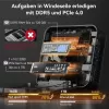 GEEKOM AX8 MAX Mini PC, Intel Core i7-12650H, 16GB DDR5, 512GB SSD, Windows 11 Pro, Silver