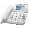 Geemarc CL595 Juhtmega Laualtelefon Eakatele, Automaatvastajaga, Käed-vabad, Visuaalne Helina Indikaator, Kuuldeaparaadiga Ühilduv, Hädaabiripats, Valge