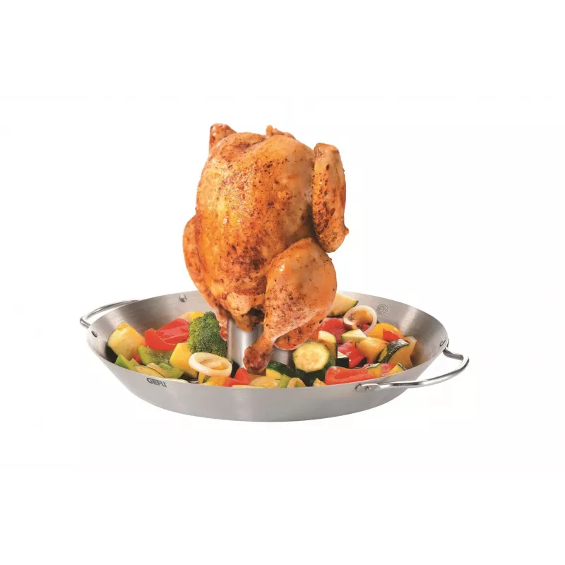 GEFU 89156 Roosterija kanale, roostevaba teras, aroomikonteineriga, 18 cm alus, hõbedane