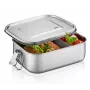 GEFU ENDURE Small Lunch Box 0.7L Roostevaba teras rohelise silikoonist tihendiga