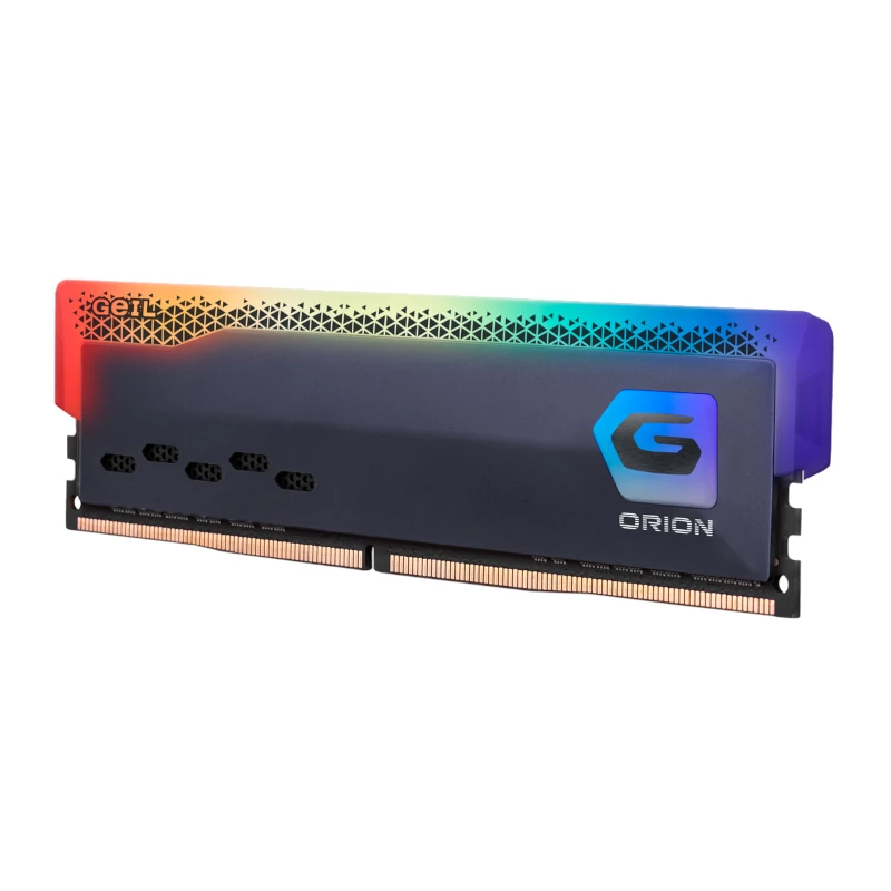 GEIL 16GB DDR4 3600MHz UDIMM RGB mälumoodul, CL18, PC4-28800, Orion RGB seeria, must jahutusradiaator