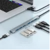 Gembird 7-pordiline USB 3.2 Gen 2 jaotur - 6x USB-A 2.0 + 1x USB-A 3.2, hõbedane