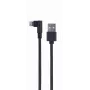 GEMBIRD Angled Braided USB-A to 8-pin Lightning Cable 0.2 m Black