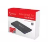 Gembird EE2-U2S-5 väline USB 2.0 korpus 2,5-tollisele SATA HDD/SSD-le, alumiinium, must