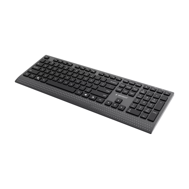 Gembird KB-MCH-06 õhuke juhtmega multimeedia klaviatuur Type-C adapteriga, US paigutus, must