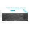 Gembird KB-WPS-03 kaherežiimiline Pro-Business õhuke juhtmevaba klaviatuur, 2.4G + Bluetooth, US paigutus, must