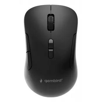 Gembird MUSW2-7B-01 Dual-Mode Wireless Mouse (2.4G + Bluetooth), 1600 DPI, 7-Button, Must