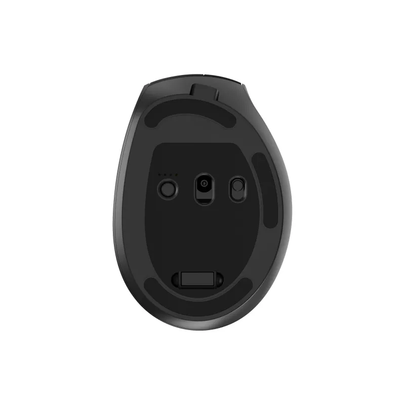Gembird MUSW3-9B-01 Kolmerežiimiline juhtmevaba ergonoomiline hiir (2,4 GHz + Bluetooth + USB-C), 2400 DPI, 9 nuppu, Must