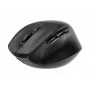 Gembird MUSW3-9B-01 Kolmerežiimiline juhtmevaba ergonoomiline hiir (2,4 GHz + Bluetooth + USB-C), 2400 DPI, 9 nuppu, Must
