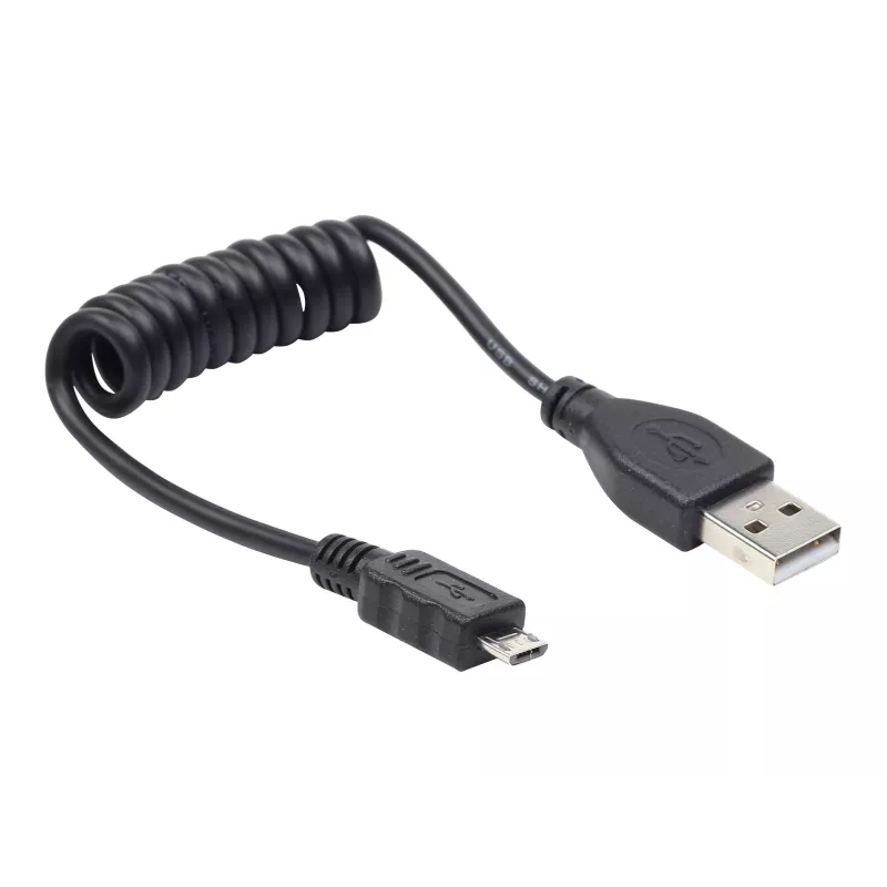 Gembird USB 2.0 kaabel USB-A Micro-USB-B 0,6 m must keerdkaabel