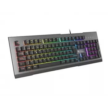 GENESIS Rhod 500 RGB mänguklaviatuur - membraan, hispaania QWERTY, must/hall