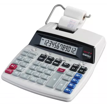 GENIE D69 PLUS lauakalkulaator tindirulliga, 12-kohaline LCD, 2-värviline printimine, AC/patarei
