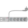 GETFORT 5-pistikupesaga liigpingekaitsega pikendusjuhe 2 USB laadimisportiga, 1,5 m kaabel, hall