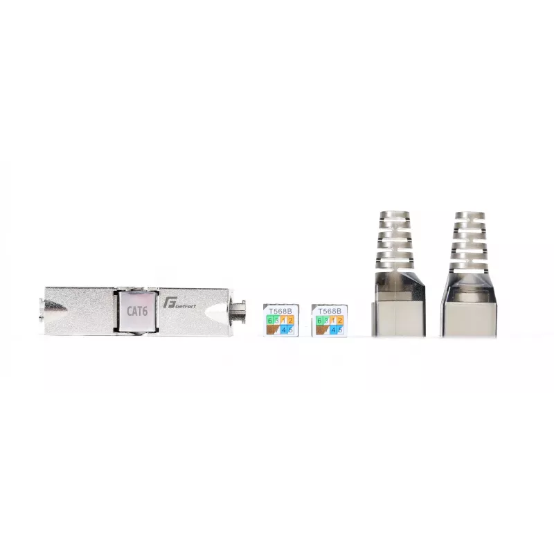 GETFORT 58459 Cat.6 UTP Tool-less RJ45 Keystone Jack, Valge