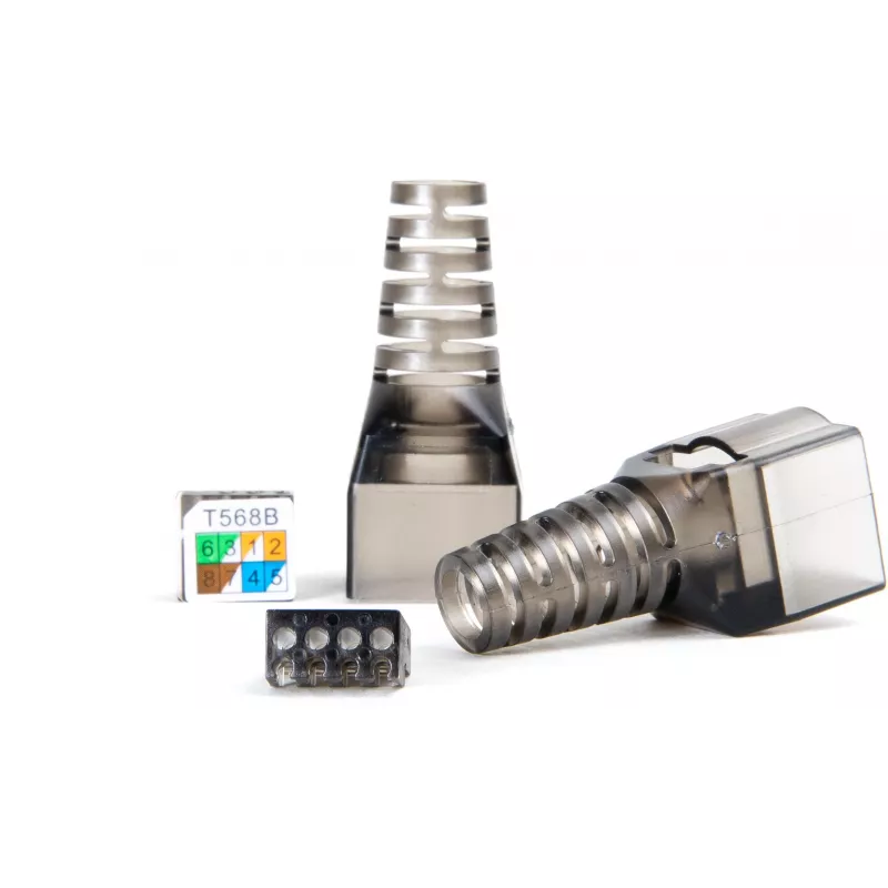 GETFORT 58460 CAT.6A tööriistavaba varjestatud RJ45 keystone pesa moodul