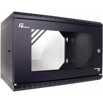 GETFORT ECO v3 19-tolline 6U seinakapp karastatud klaasuksega, 520x450 mm, must