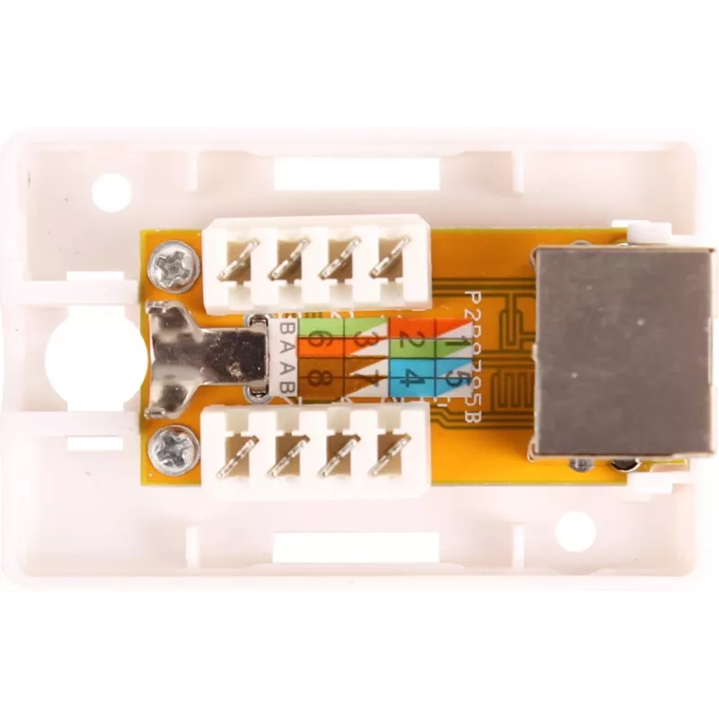 GETFORT GF-1G6FTP varjestatud pinnale paigaldatav RJ45 pesa Cat.6, 1-port, valge