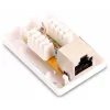 GETFORT GF-1G6FTP varjestatud pinnale paigaldatav RJ45 pesa Cat.6, 1-port, valge
