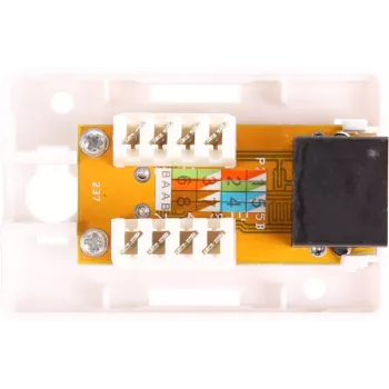 GETFORT GF-1G6UTP pinnapaigaldatav RJ45 Cat.6 UTP võrgupesa, valge