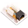 GETFORT GF-1G6UTP pinnapaigaldatav RJ45 Cat.6 UTP võrgupesa, valge