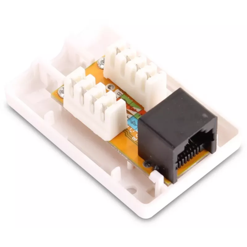 GETFORT GF-1G6UTP pinnapaigaldatav RJ45 Cat.6 UTP võrgupesa, valge