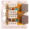 GETFORT GF-2G5EFTP varjestatud pinnapaigaldatav RJ45 pistikupesa, 2-port, Cat.5e, valge