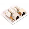 GETFORT GF-2G5EFTP varjestatud pinnapaigaldatav RJ45 pistikupesa, 2-port, Cat.5e, valge