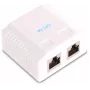 GETFORT GF-2G5EUTP Pinnapealne kahe RJ45 Cat.5e UTP võrgupistikupesa, valge