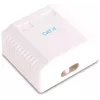 GETFORT GF-2G6FTP Varjestatud pinnale paigaldatav võrgupistikupesa, 2x RJ45, Cat6 FTP, valge