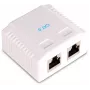 GETFORT GF-2G6FTP Varjestatud pinnale paigaldatav võrgupistikupesa, 2x RJ45, Cat6 FTP, valge