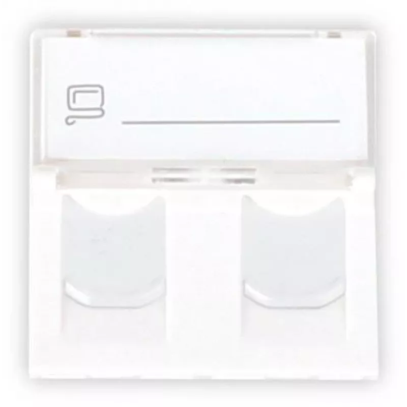 GETFORT GF-2MOD-2G Mosaic 2-pordiline RJ45 Cat.5e võrgumoodul, 45x45mm, valge