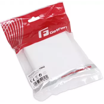 GETFORT GF-FO2P FTTH fiiberoptiline abonendipistikupesa SC/APC ja LC/APC adapteritega, 2-pordiline seinakarp, single-mode, valge
